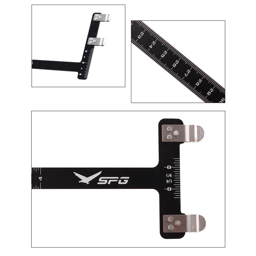 T-Shaped Archery Ruler Stainless Steel Archery Bow Square Bowstring Measurement Tool Archery Gauge Tools Bow Accessories