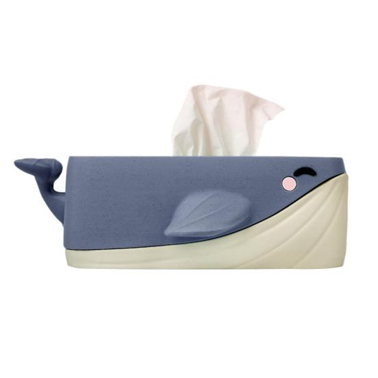 Tissue Box Cover Large Capacity Easy To Install Creative Whale Shaped 3D Printed Tissue Case Paper Holder