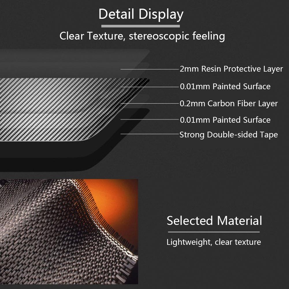 Pair Carbon Fiber Headlamp Eyebrow Sticker Decoration Trim