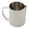 Milchkännchen mit Ausguss 304 Edelstahl Milchaufschäumbecher für Zuhause Café 600ml Weiß
