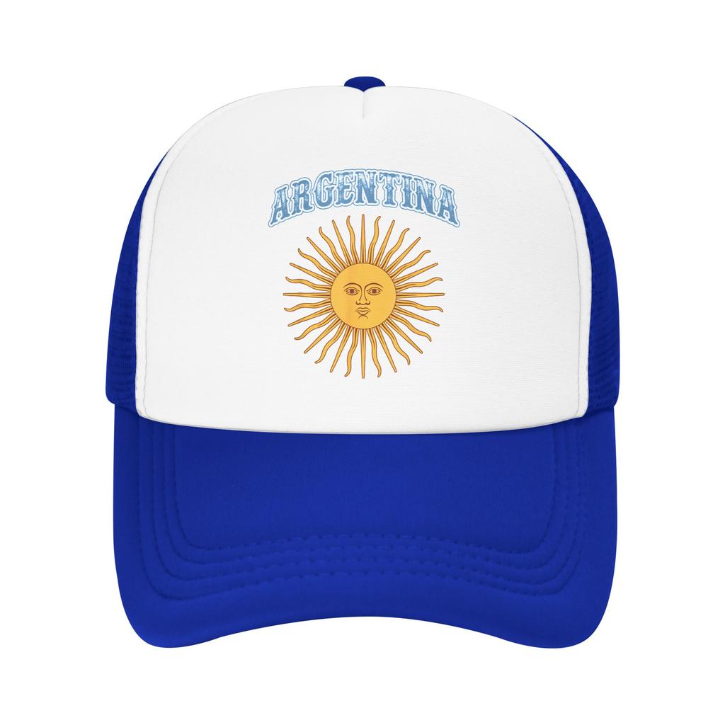 Argentina Argentinian Flag Sun of May Pride Mesh Baseball Cap Unisex Casual Sun Hat Hats Adjustable Summer Trucker Cap