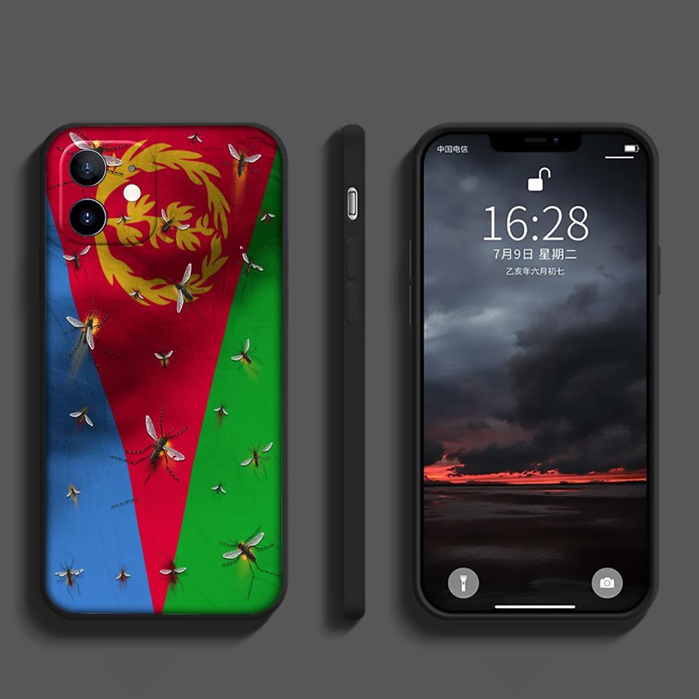 GX65 Eritrea Flag Silicone Soft Case for iPhone 13 12 Mini 11 Pro XS Max XR X 8 7 6 6S Plus 5 5S SE 2020