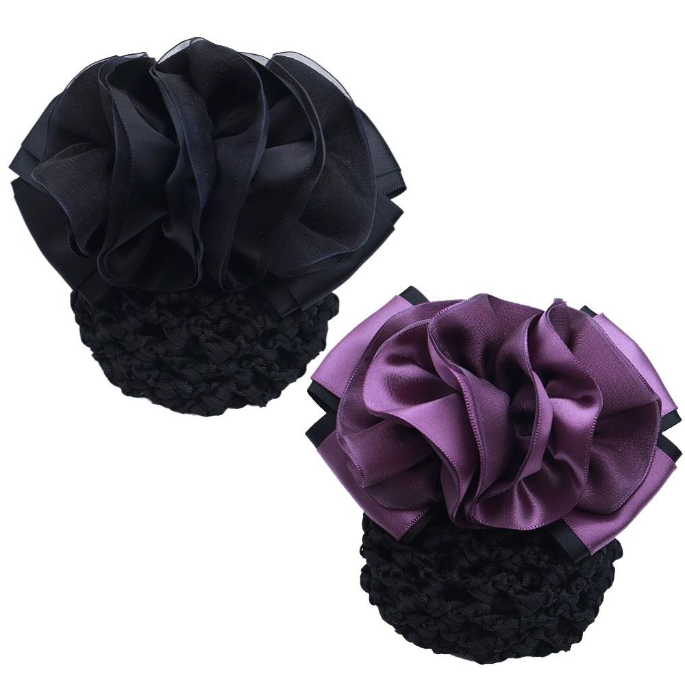 Korean Style Ballet Hair Net Updo Styling Tool Crochet Hair Bun Cover New Bow Hair Net  For Work