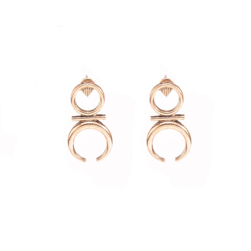 

Fashion Brincos Bohemian Earrings Moon Geometric Vintage Ethnic Stud Earrings Boho Earrings For Women Hip Hop Punk Zircon