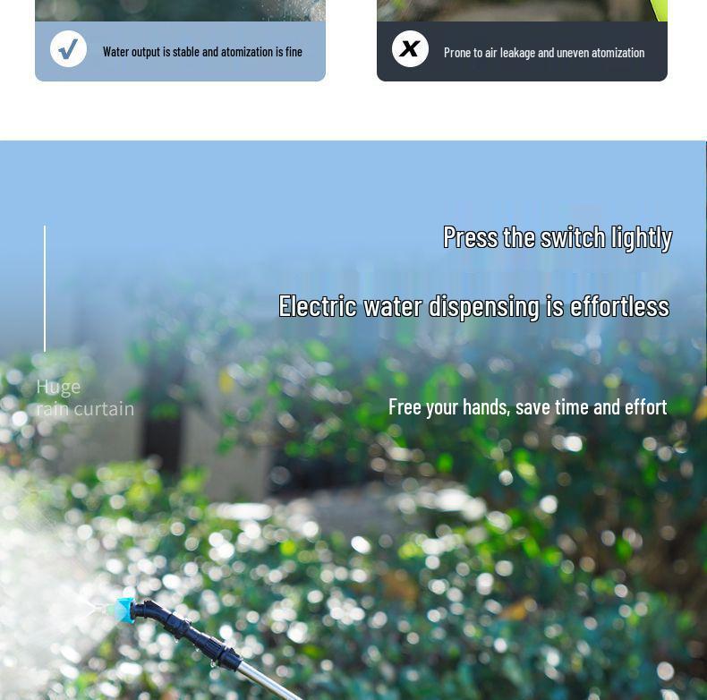 Wiederaufladbares elektrisches Teleskop-Sprühgerät für Pestizide, Blumen und Desinfektion – Neues Modell