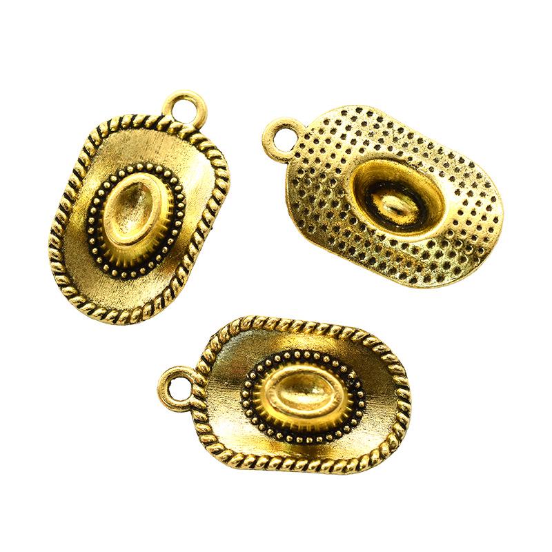 Seria westernów kowbojskich: Kapelusz i buty końskie, biżuteria ze stopu, wisiorki do naszyjników i bransoletek