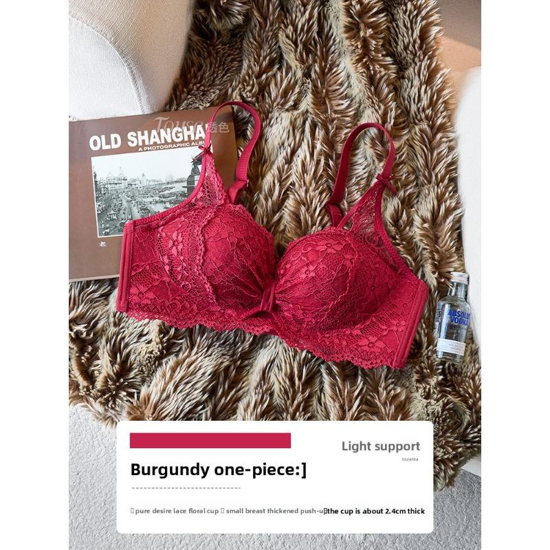 Verano Femenino Sexy Encaje Recoge Par de Senos Para Prevenir la Caída Pecho Pequeño Recoge Para Mostrar Grande Ropa Interior