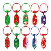 Decorative Pet Christmas Bow Tie Xmas Tree/Snowman Polyester Christmas Dog Necktie Adjustable Cat Christmas Collar Christmas