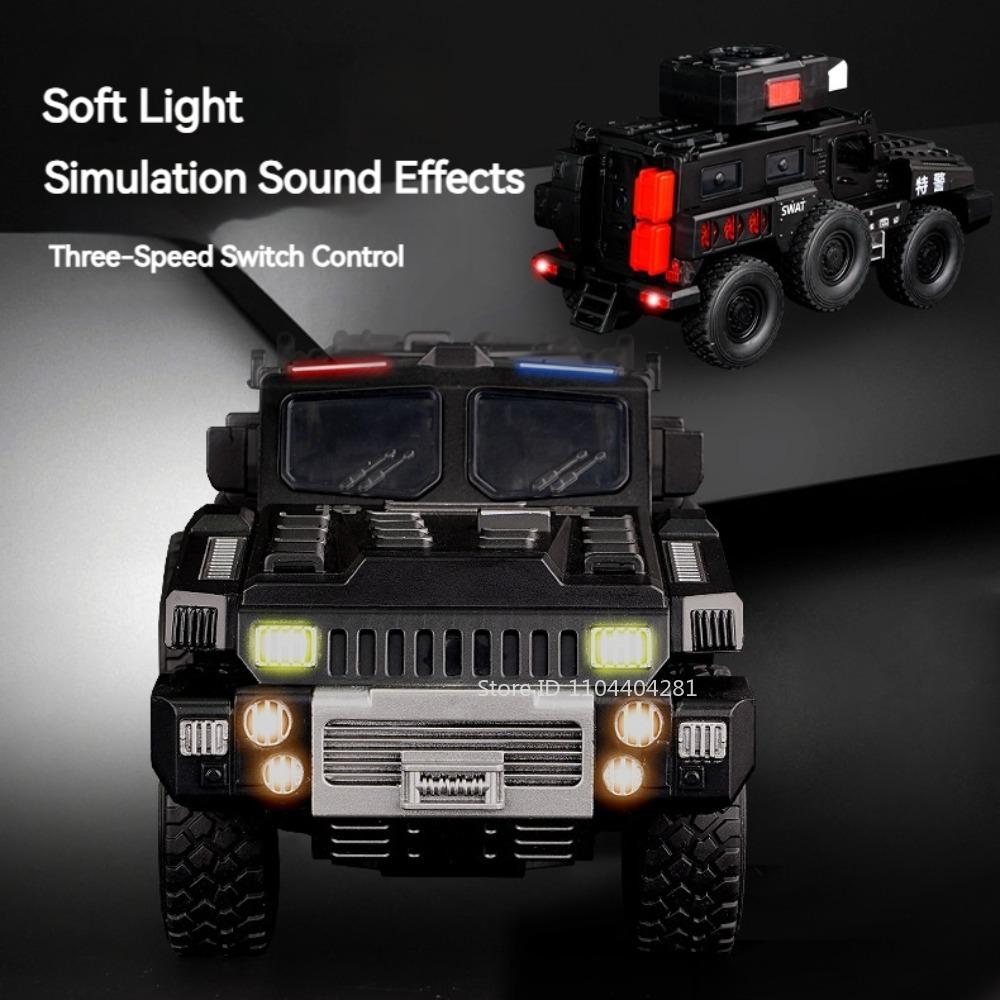 1:50 Legierte Panzerwagen Diecast Modell Spielzeug Sound Licht Rückzieher Türen Geöffnet Miniatur Raketenfahrzeug für Kind Jungen Sammlung Spaß
