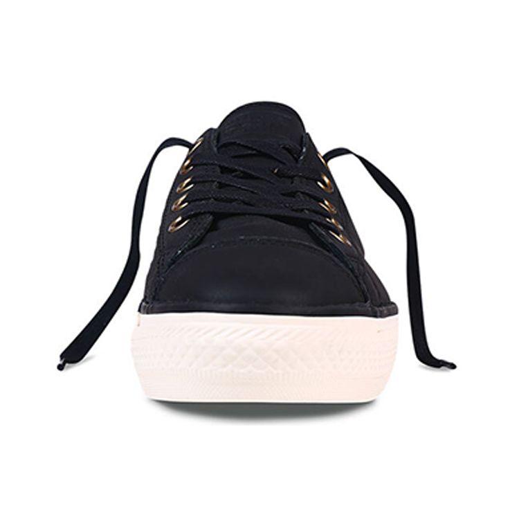 Converse Chuck Taylor All Star Kožené Ležérní Protiskluzové Odolné Nízké Skate Boty Dámské Tenisky Černé 551535C