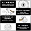 New Round Recessed Door Lock Keyless Stainless Steel Rustproof Hidden Cabinet Door Handle Lock for Bathroom Living Room Bedroom