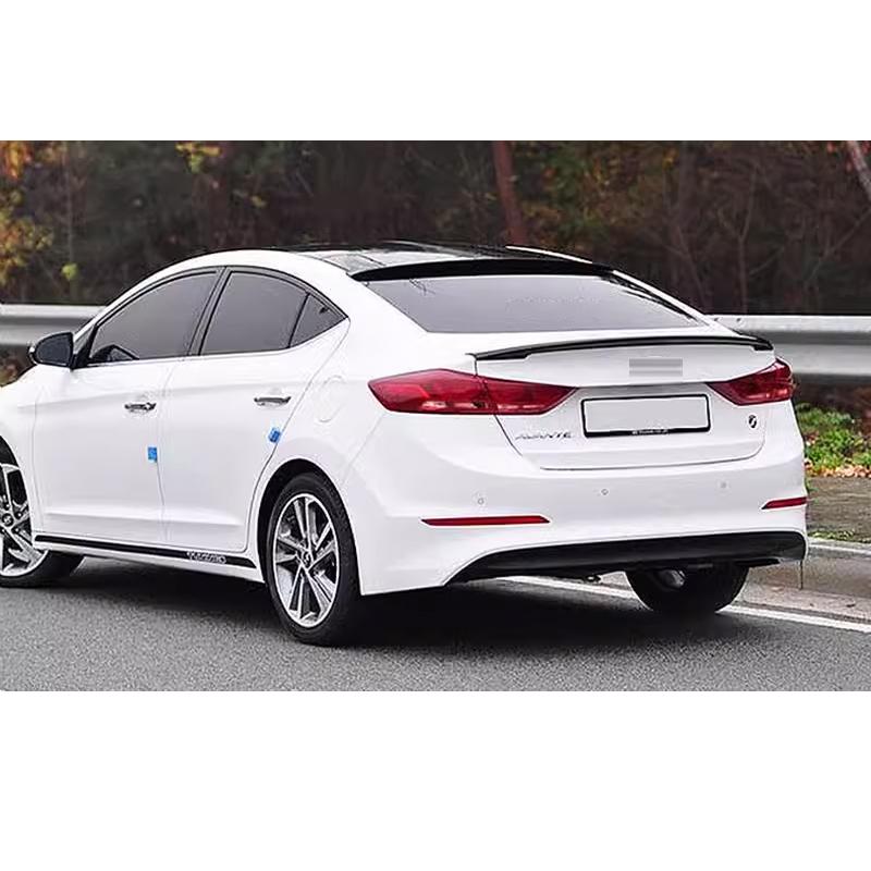 Black Spoiler for Hyundai Avante Elantra Tail Fin 2016 2017 2018 Car Rear Wing ABS Plastic Accessories