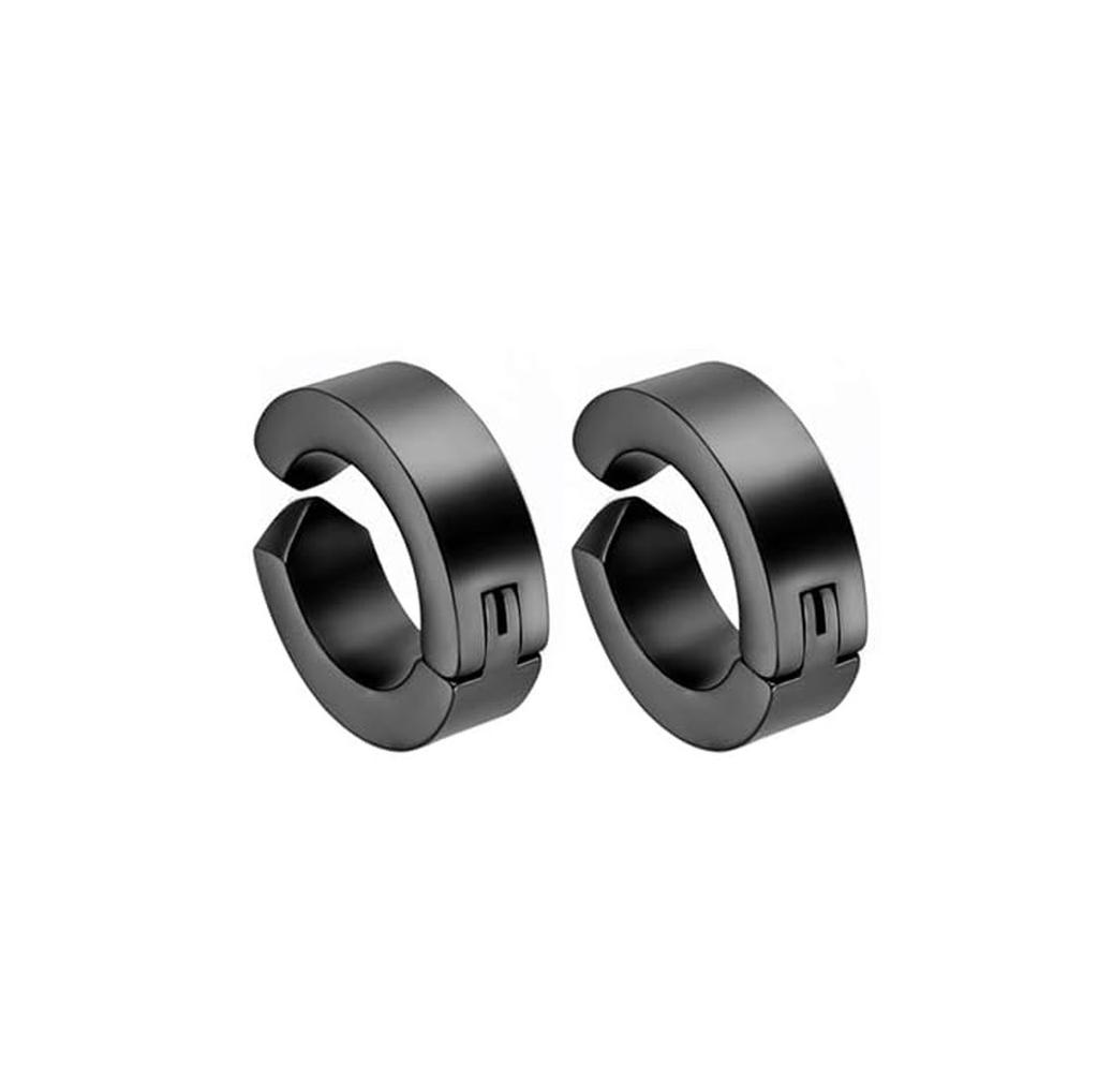 Punk Style 1-8-Piece Stainless Steel Ear Clip Set - Chic Circle Ear Cuffs, No Piercing Needed, Trendy Jewelry Gift