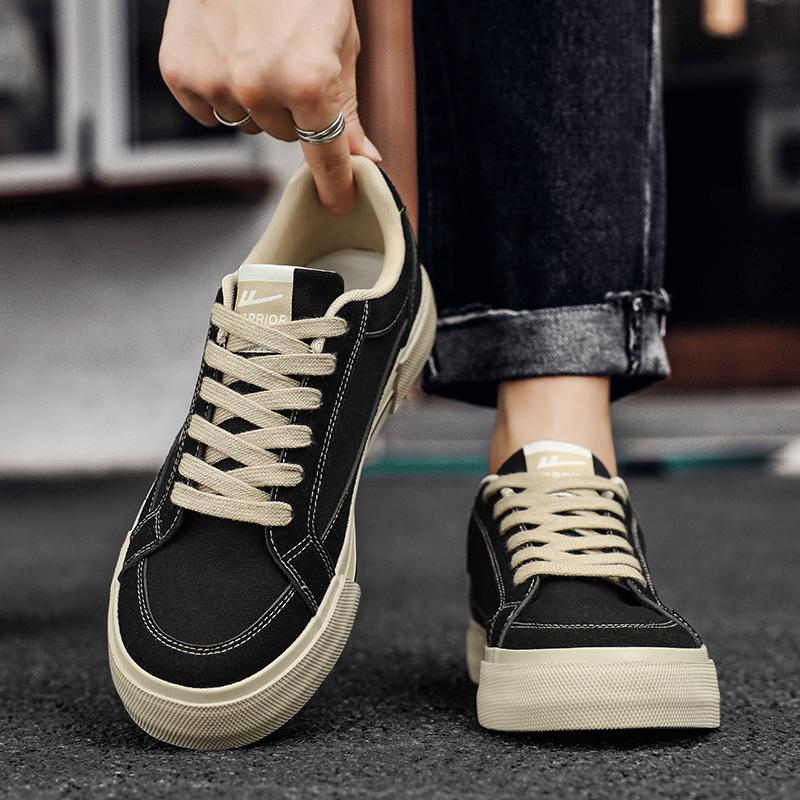 Warrior Canvas Fashion Simple Classic Retro Non-Slip Wear-Resistant Lightweight Breathable Low-Top Skate Shoes Unisex sneaker WXY-J058HJ04