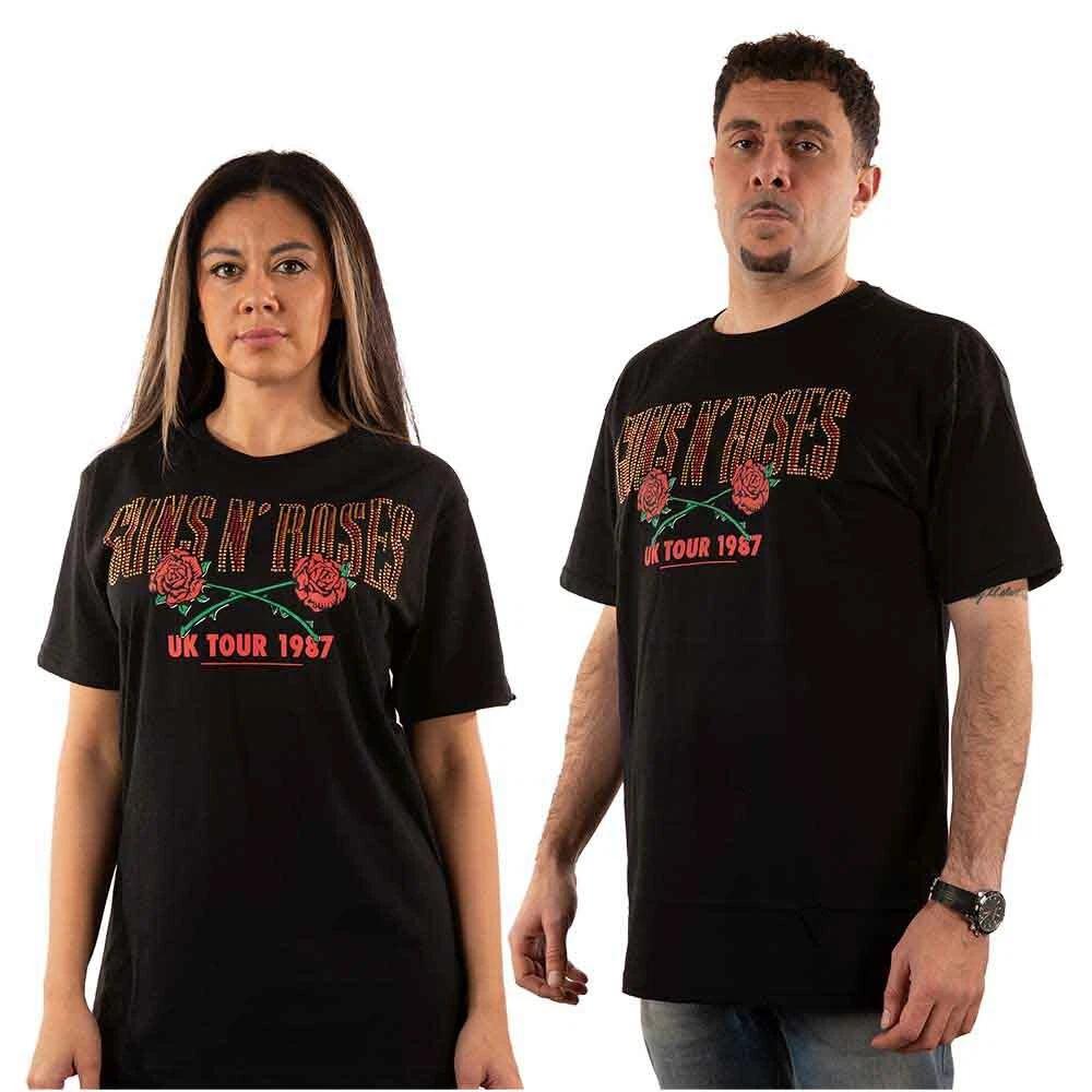 Guns N Roses Unisex Embellished T-Shirt: 87 Tour (Diamante) (X-Large) 4XL