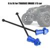 1pair Front Rear Drive Shaft CVD Dogbone Upgrade Part for TRAXXAS XMAXX 1 5 Car (Navy Blue)