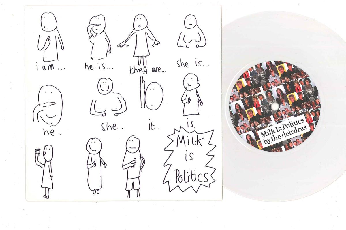 

7inch Record DEIRDRES - Milk Is Politics CHY020 CHERRYADE 2008 UK Rock Used