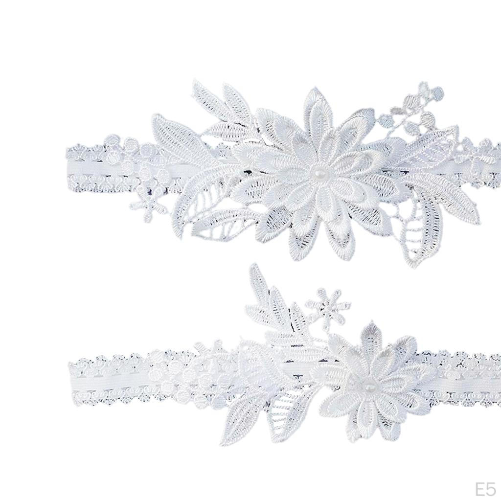 2 Sets Braut-Strumpfhalter im Married Lace Tanz-Set