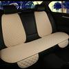 All-Season Breathable Linen Car Seat Cushion Set with Polka Dot Embroidery