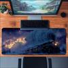 Vintage Steam Train Night Sky Large Game Playmat Non Slip Rubber Desk Mat For Card Board Game Keyboard Mouse Desktop Surface