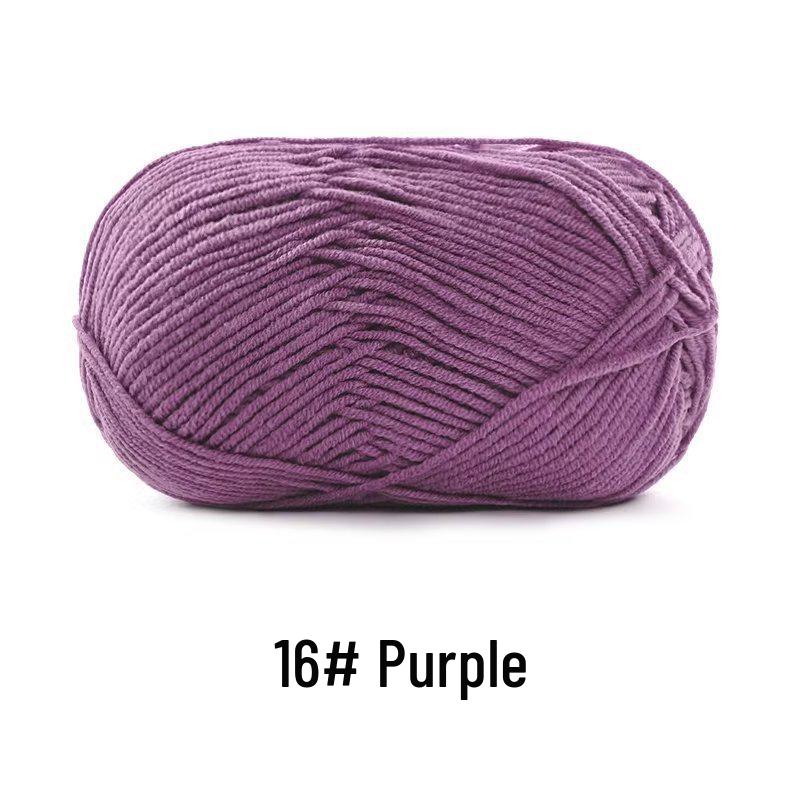 Suhe Meng Xiaoxiao 4-Ply Combed Cotton Milk Yarn for DIY Knitting: Blanket, Hat, Scarf Projects