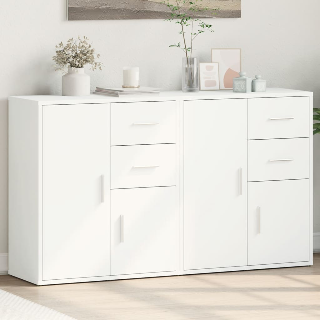 Vidaxl Szafki, 2 Szt., Białe, 60X31X70 Cm, Materiał Drewnopochodny