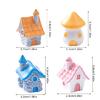 Cartoon House Sculpture Statue Funny Resin House Creative House Figurine House Funny House Collectible Mushroom Resin Crafts