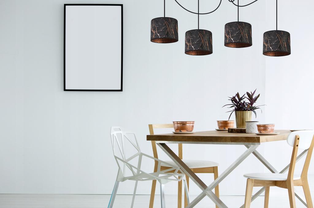 Ceiling Hanging Lamp, Spider Pattern Lampshade, Copper