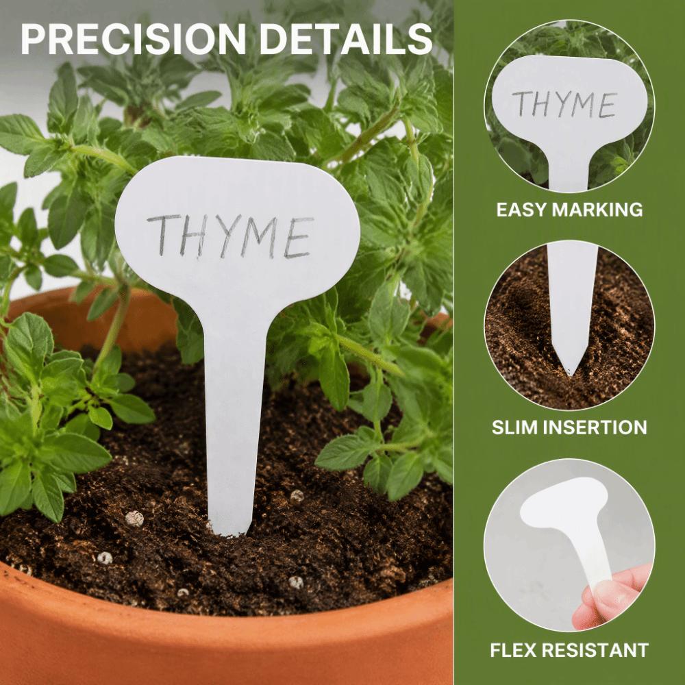 100pcs 5x7cm Plant Tags White Garden Labels Practical Plant Labels For Garden