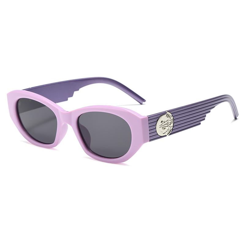 Retro Cat Eye Sunglasses No Makeup Contrasting Colors Trendy Small Face Fashionable Street Photography, Sunglasses 7746