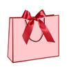 Bunte Band-Schleife Tragetasche - Quadratische Geschenktasche & Einkaufstasche mit individueller Logo-Option