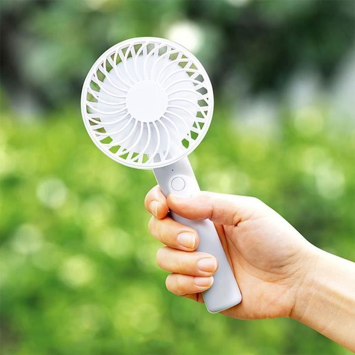 Mini ventilátor - PROSHOP - Přenosný, dobíjecí přes USB - Bílý - 3 rychlosti