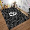 Manchester United Logo Carpet with Black Zigzag Pattern Design Suitable for Use As an Anti-slip for Living Room Bedroom Sofas