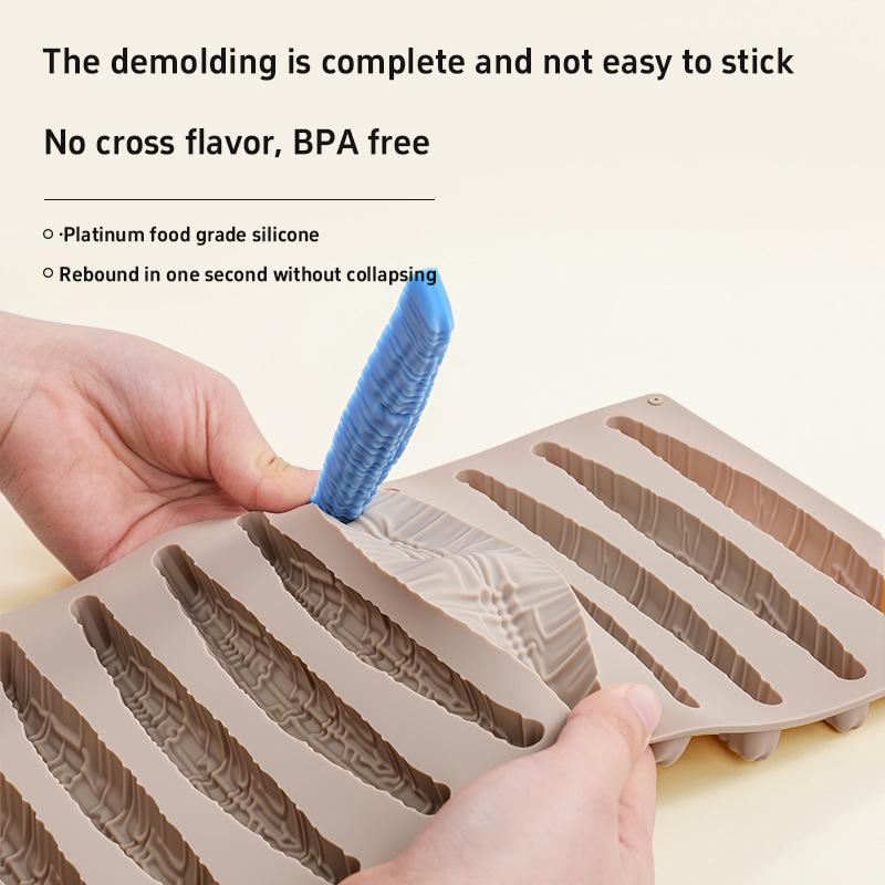 10 Cavity Multifunctional Vanilla Mousse Cake Pastry Silicone Mould For Chocolate Ladyfingers Candle Simulation Toy Baking Tool