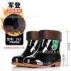 Jundeng Medium Tube Extra Small Size 35-45 Men's and Women's Rain Shoes Kitchen Non-slip Rubber Shoes Waterproof Shoes Black Rain Boots Water Boots