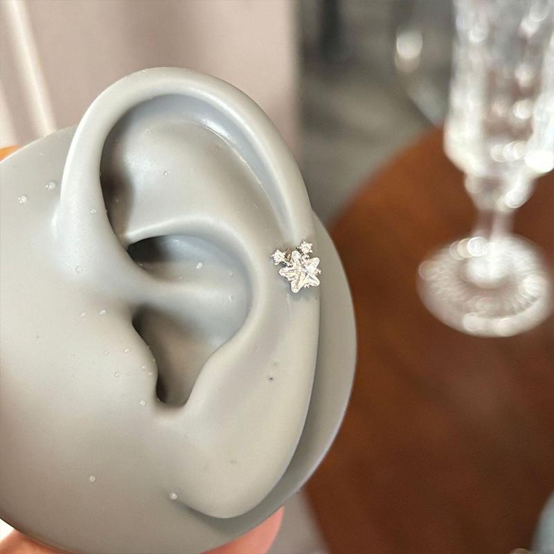 Trendy Shiny Star Earrings for Women with Ear Bone Studs Great for Gifting and Events