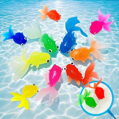 Non-Toxic Children'S 6Pcs/Set Kawaii Simulation Rubber Goldfish Baby Bath Water Play Games Toys For Kids Toddlers Bathing Shower Gifts