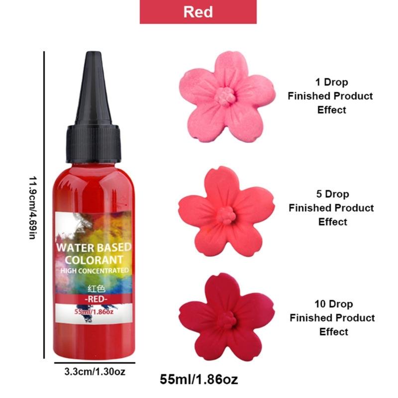 55ml Water Soluble Resin Dye for Craft Safe Colorant for Plaster Cement Vibranting Long Time Use Pigment