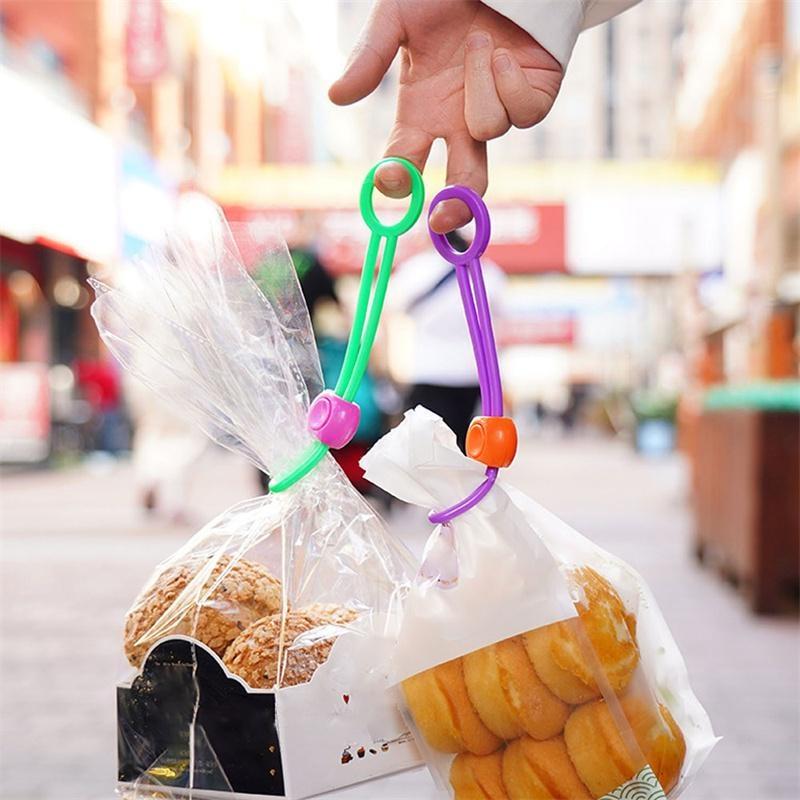 Mehrzweck-Versiegelung, Silikon-Kabelklemmen, Organizer, Snack, feuchtigkeitsbeständig, hält frische Dichtungsklemmen (2–10 Stück, zufällige Farben)