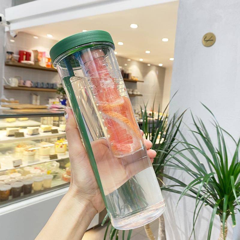 

Портативная соломенная чашка большой емкости, прозрачная непротекающая чашка для воды с фильтром, милая бутылка для напитков для мальчиков и девочек 700ML