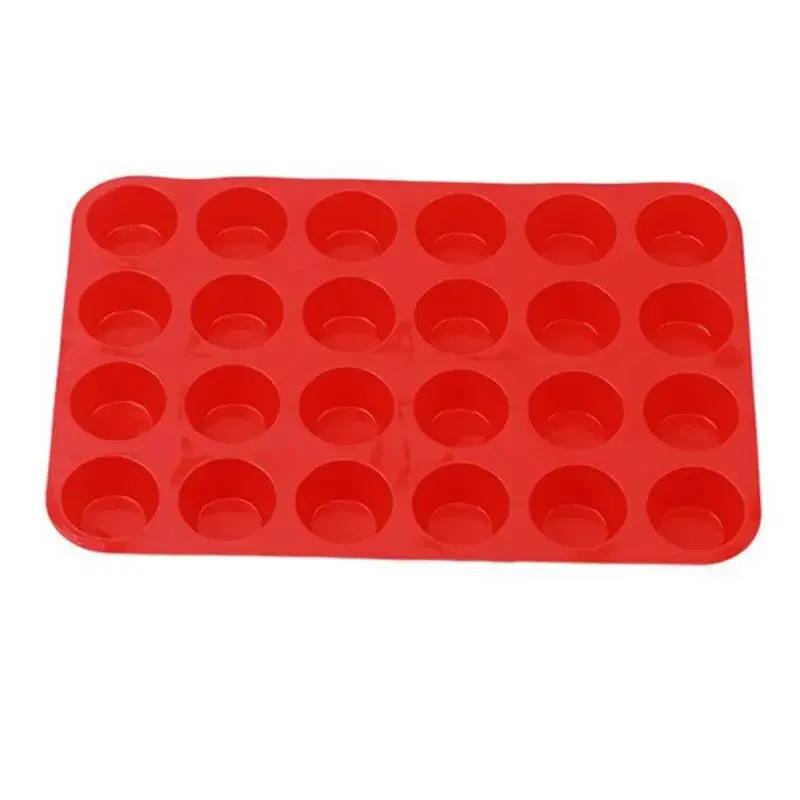 3D Half Ball Sphere 24 Holes Silicone Baking Mold, DIY Muffin, Chocolate Cupcake, Cake Mold Kitchen Tools