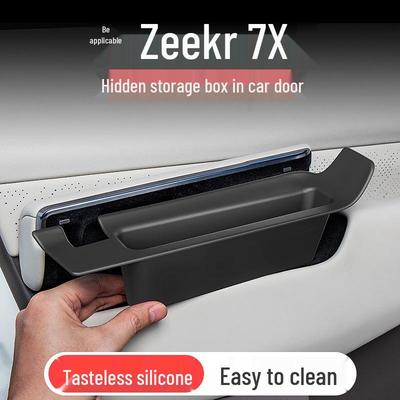 Compatible Hidden Storage Boxes for 25 Zeekr 7X Models: Door, Center Console, Under Seat, Armrest In Silicone