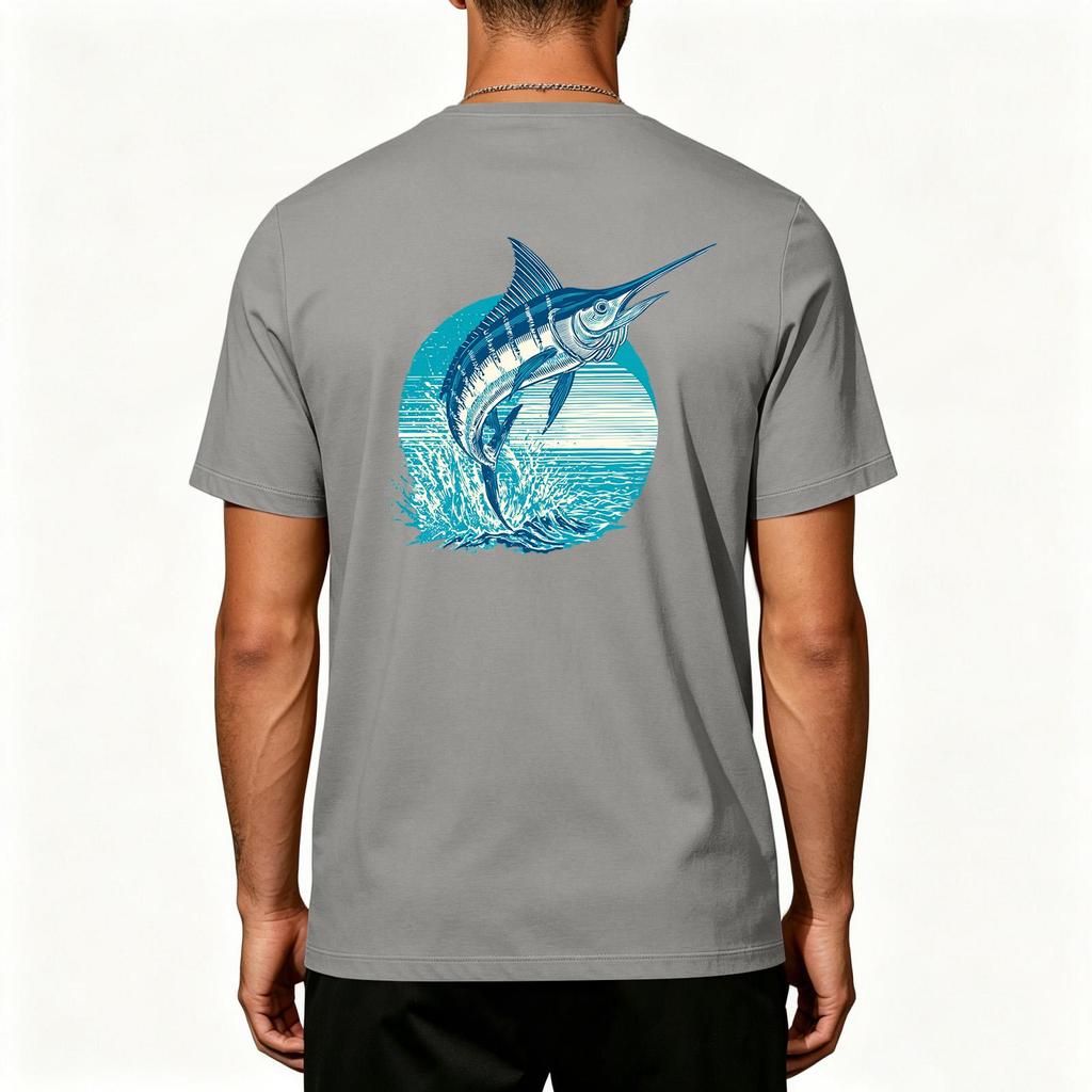Men's Outdoor Fishing T Shirt Short Sleeve UPF 50 Plus Sun Protection Cooling Stretch Fabric Sports Top