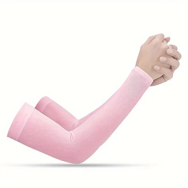 

Unisex Arm Sleeves for Men Women Breathable Sweat-absorbing Sleeves Sports Sleeves UV Sun Protection Arm Cover Ice Silk Sleeves розовый