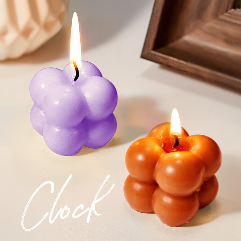 Decorative Lavender Scented Bubble Candle for Home Decor, Relaxation, Aromatherapy Unique Gift Idea, 3D Design