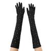 Stretchy Sheer Tulle Gloves Black White Bride Gloves Fashionable Fishnet Gloves  Wedding Bride