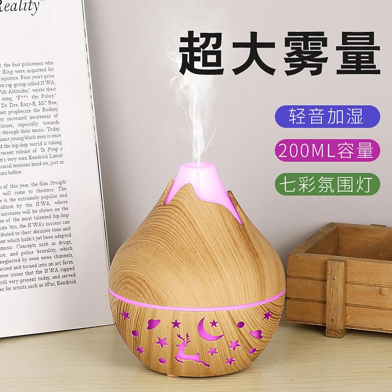 Mini Plastic Ultrasonic Humidifier Colorful Lights Silent USB 200ml Capacity Air Hydration Aromatherapy Spray for Household Use