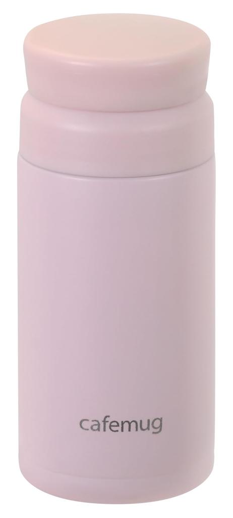 Pearl Metal Water Bottle 200ml Mug Bottle with Ice Stopper, Pale Pink, Cafe Mug Grace HC-732