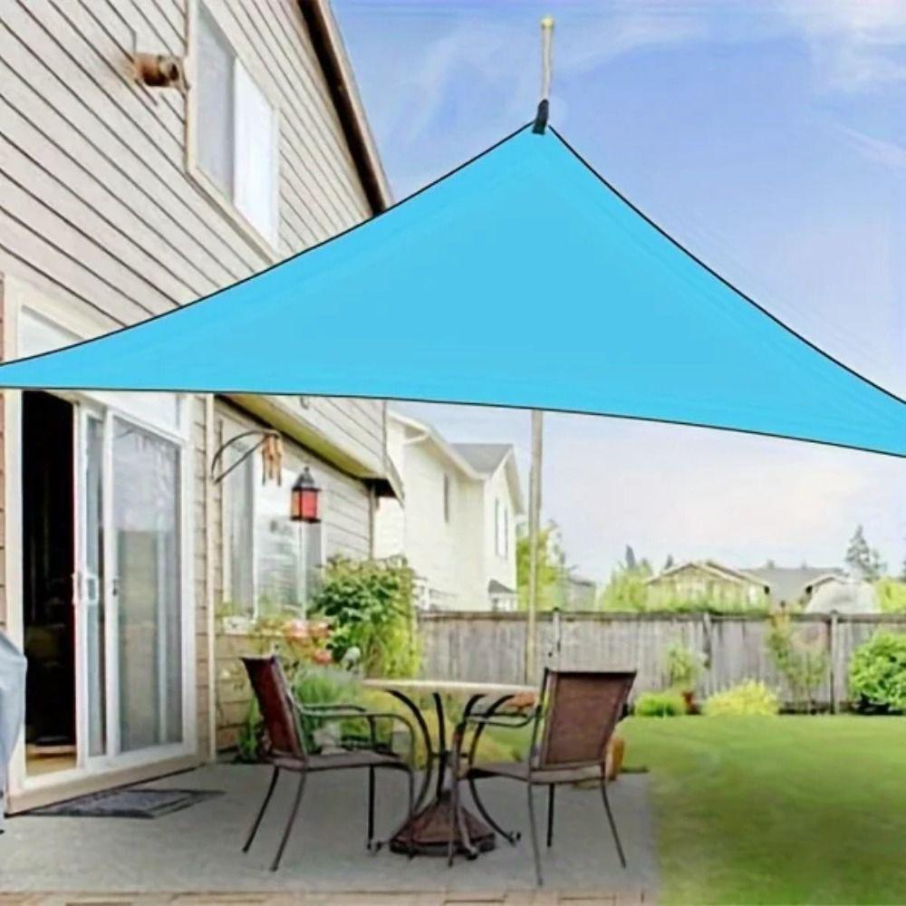 Triangle Triangle Sunshade With Ropes Outdoor Canopy Sun Protection Awning Shade Cloth  Pool Area