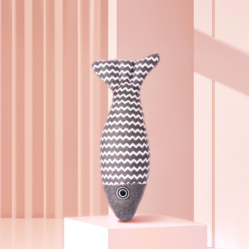 

Extra-large Cat Toy, Mint Fish, Self-entertaining and Boring, Plush Simulation Fish, Sleeping Doll, Pillow Toy, and Cat Play Toy Mint fish сірий